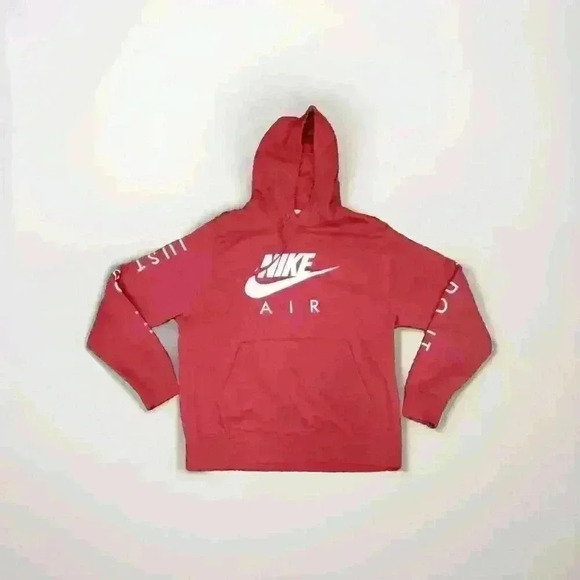 Nike Other - Mens Nike Gym Athletic Just Do It Air Hoodie Hooded Sweatshirt Pullover Large